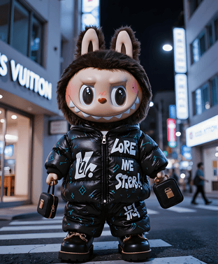 Labubu's Urban Night Walk